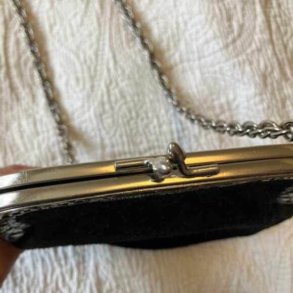 Vintage Black Suede Purse - Picture 7 of 8
